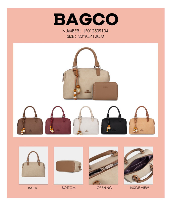 کیف زنانه وارداتی از برند BAGCO با کد 9104با چرم ضد خش و خط