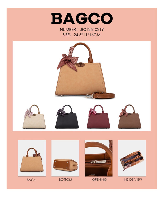 کیف زنانه وارداتی از برند BACGO با کد 0219 با چرم ضد خش و خط